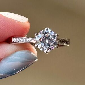 Genuine 925 Sterling Silver Cubic Zirconia Ring